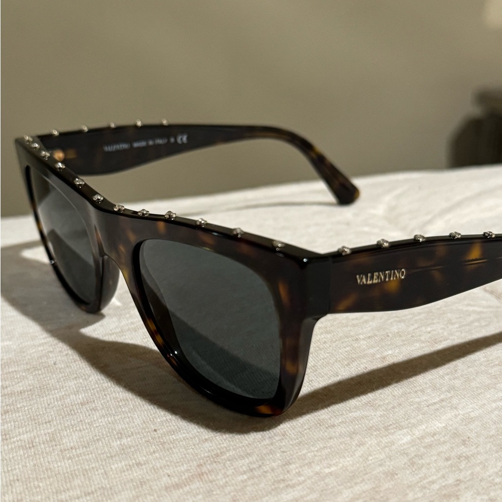 Valentino Brown Studded Sunglasses
